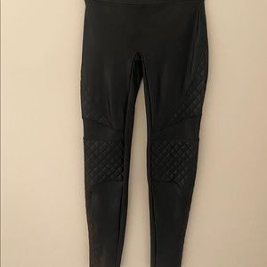 Spanx Faux Leather Quilted Leggings